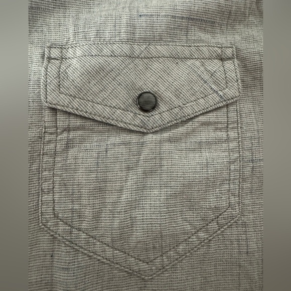 Moonshine Spirit Shirt Men’s Medium Gray Pearl Snap Button Up Casual Western - Picture 7 of 11